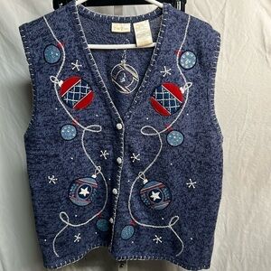 Bobby brooks Christmas vest sz l